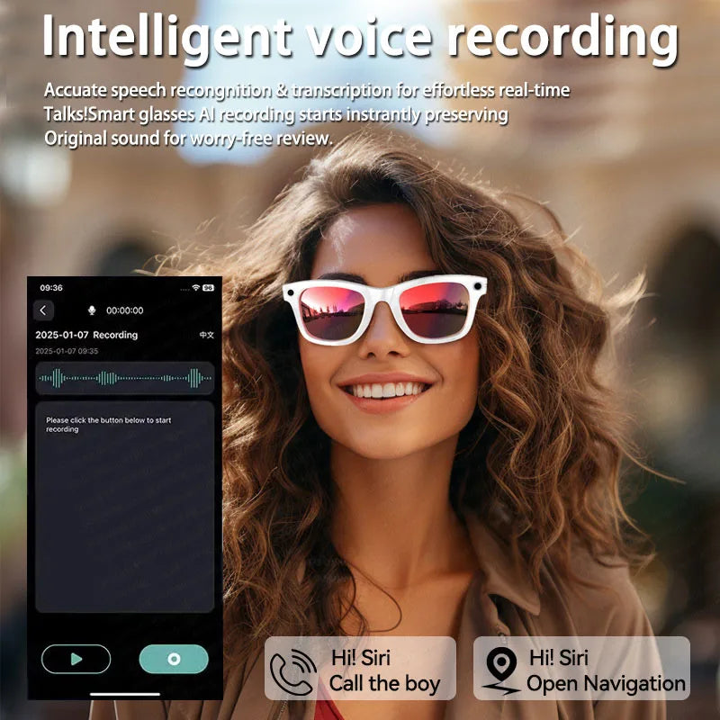 2025 New 4K Ultra HD 800W Pixel AI Glasses Men