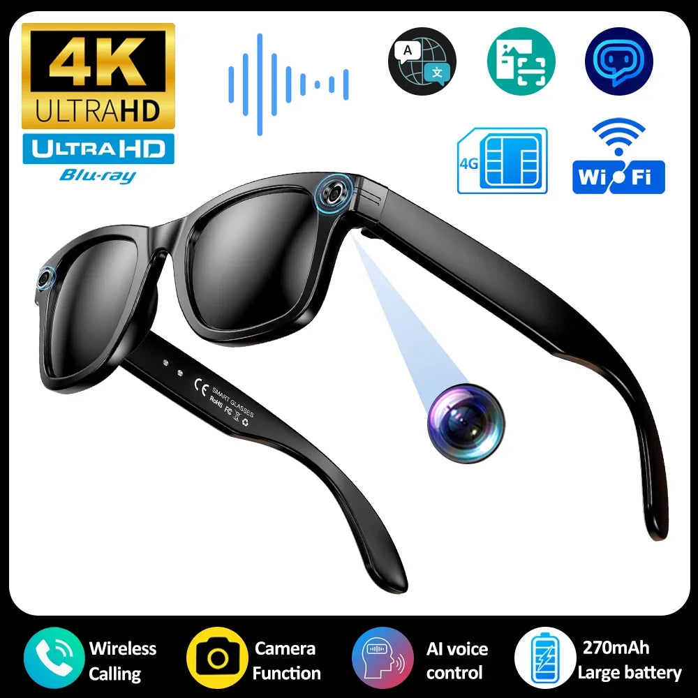 2026 AI Smart Glasses w/ Photo & Video Intelligent Recognition