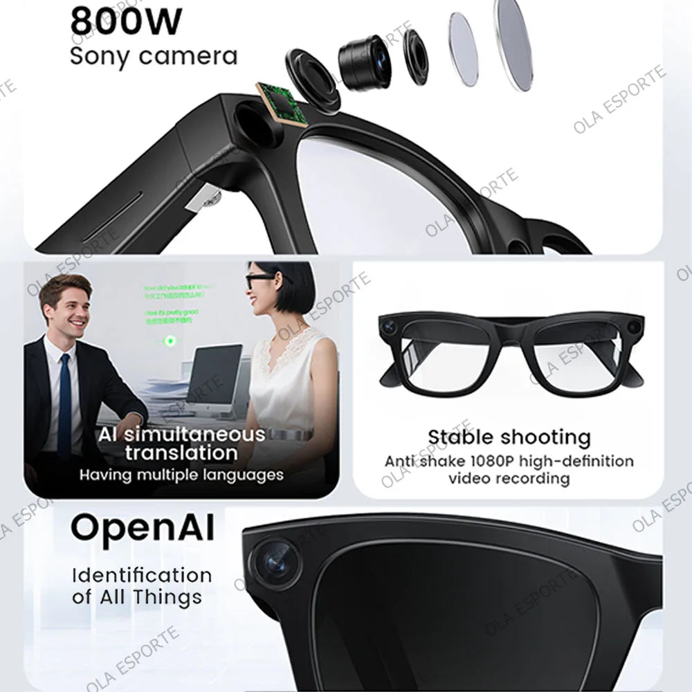 4K AI Smart Glasses w/ Multifunction Camera