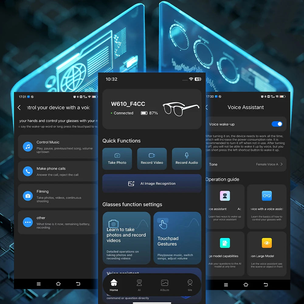 2026 AI Smart Glasses w/ Photo & Video Intelligent Recognition