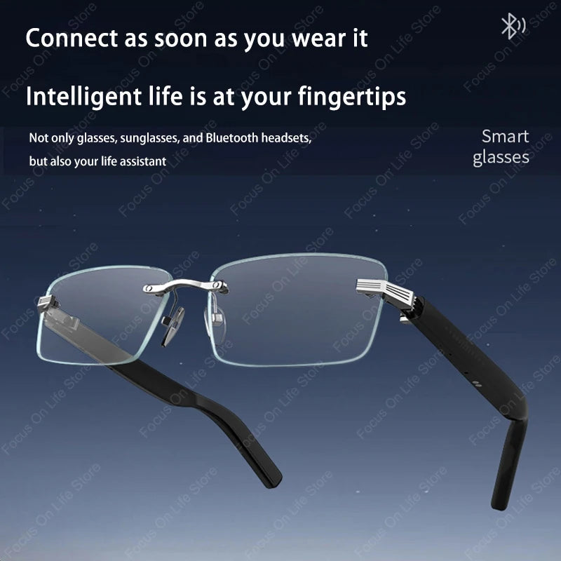 Smart Bluetooth Glasses w/ Super Long Standby Call and Voice Assistant