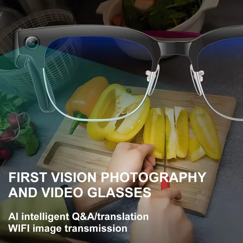 New 8M Pixels Smart Glasses w/ AI Translation Voice Assistant