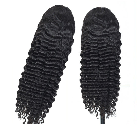 Human Hair Deep Wave Lace Frontal Wigs Front Wigs