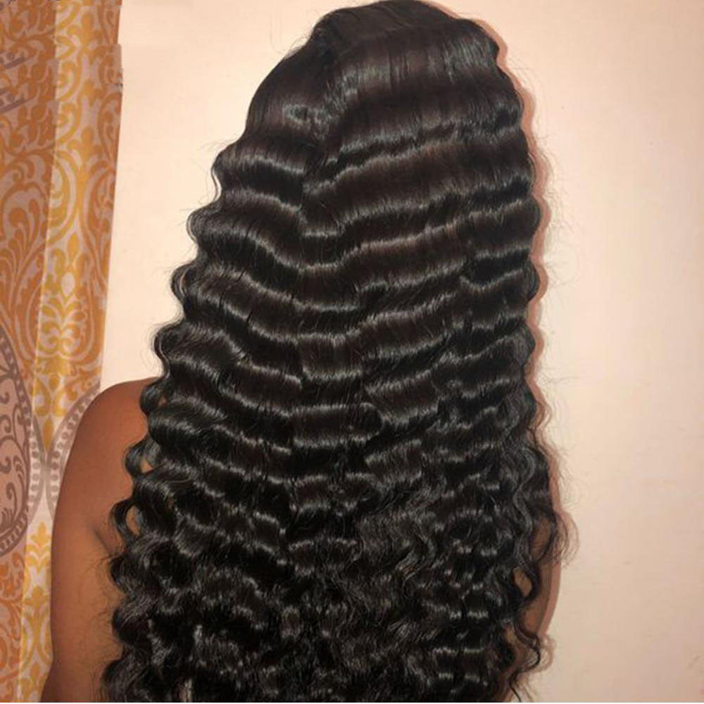 Human Hair Deep Wave Lace Frontal Wigs Front Wigs
