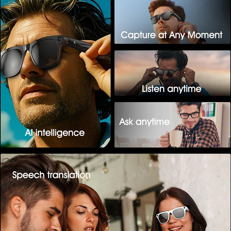 4K HD AI Smart Glasses Chat GPT 100MP Camera