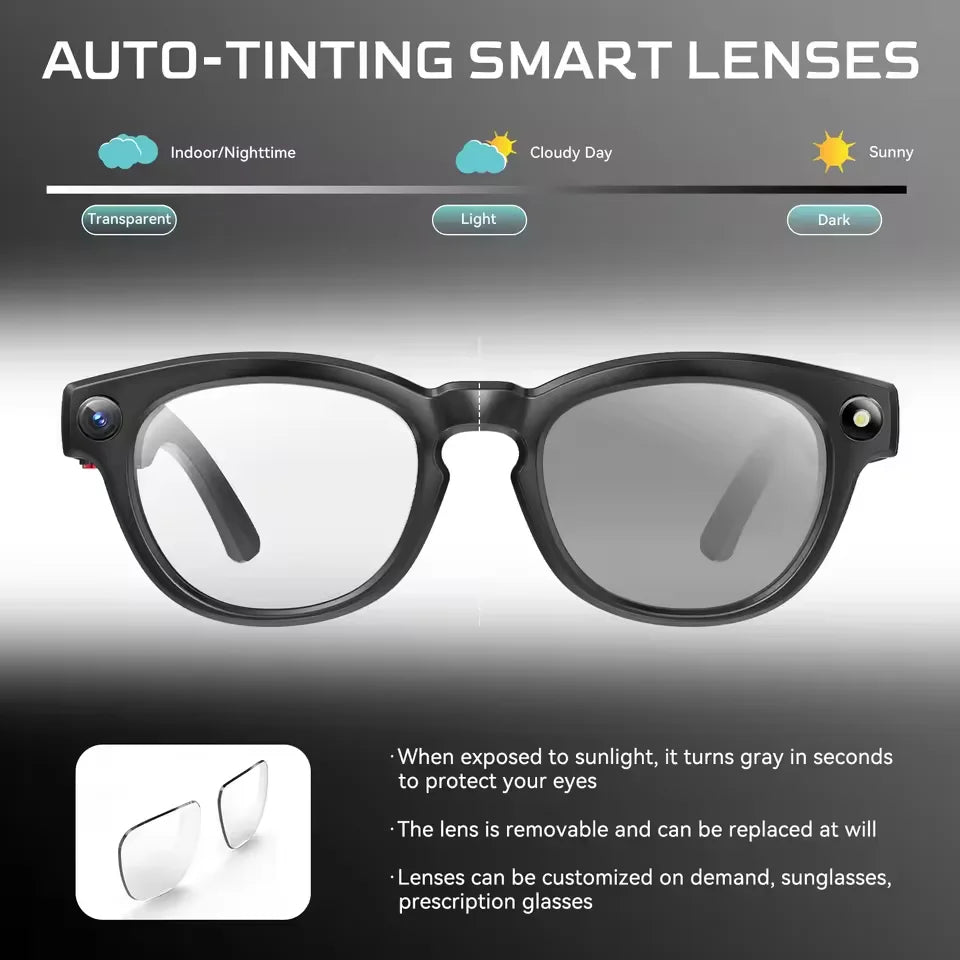 2026 New 8K HD AI Smart Glasses for Men w/ Chat GPT and 800MP Camera