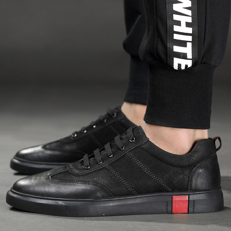 Men's Casual Shoes Korean Style Trendy Leather Plus Size Trendy Men's Shoes
