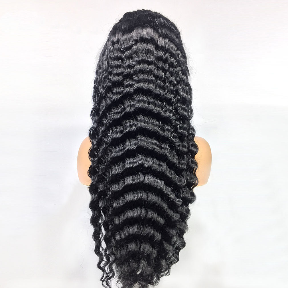 Human Hair Deep Wave Lace Frontal Wigs Front Wigs