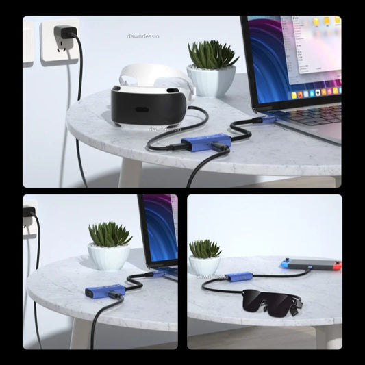 AR Glasses Hub for Seamless Multi-Device Charging Adapter