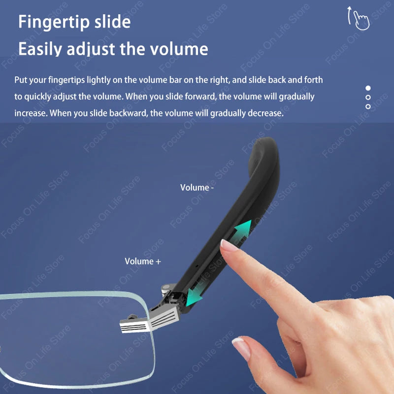 Smart Bluetooth Glasses w/ Super Long Standby Call and Voice Assistant